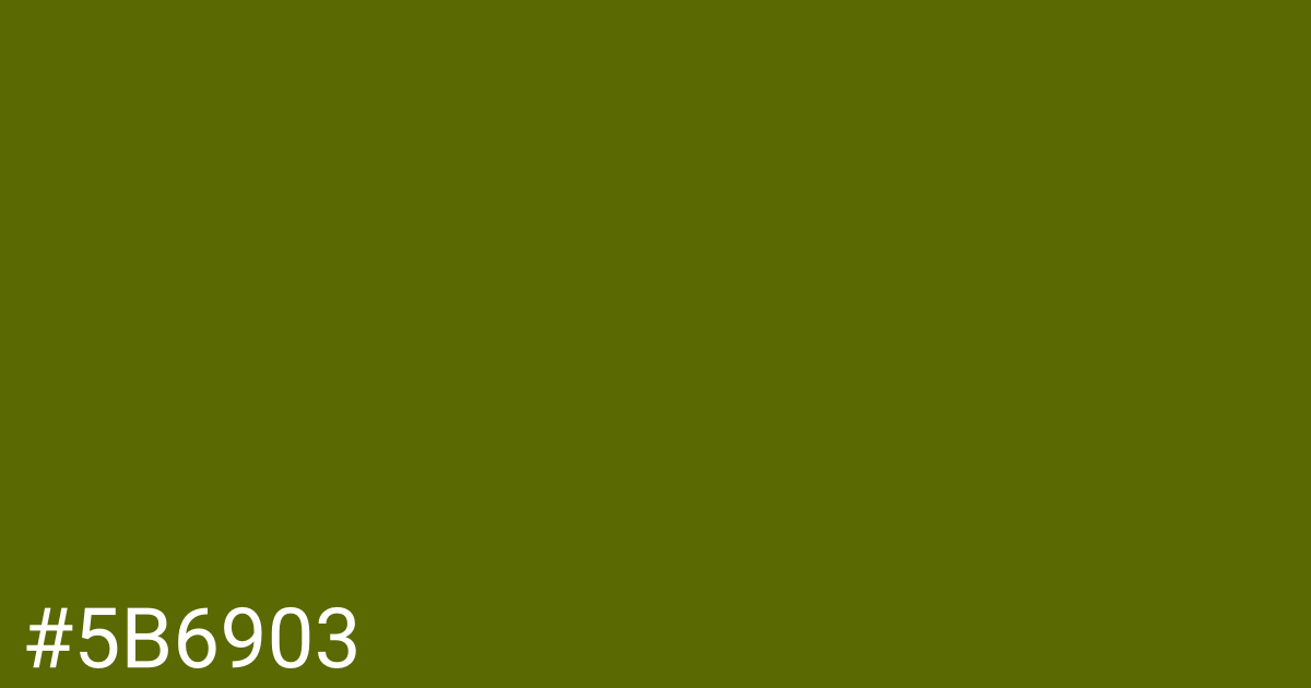 Hex color #5b6903 graphic