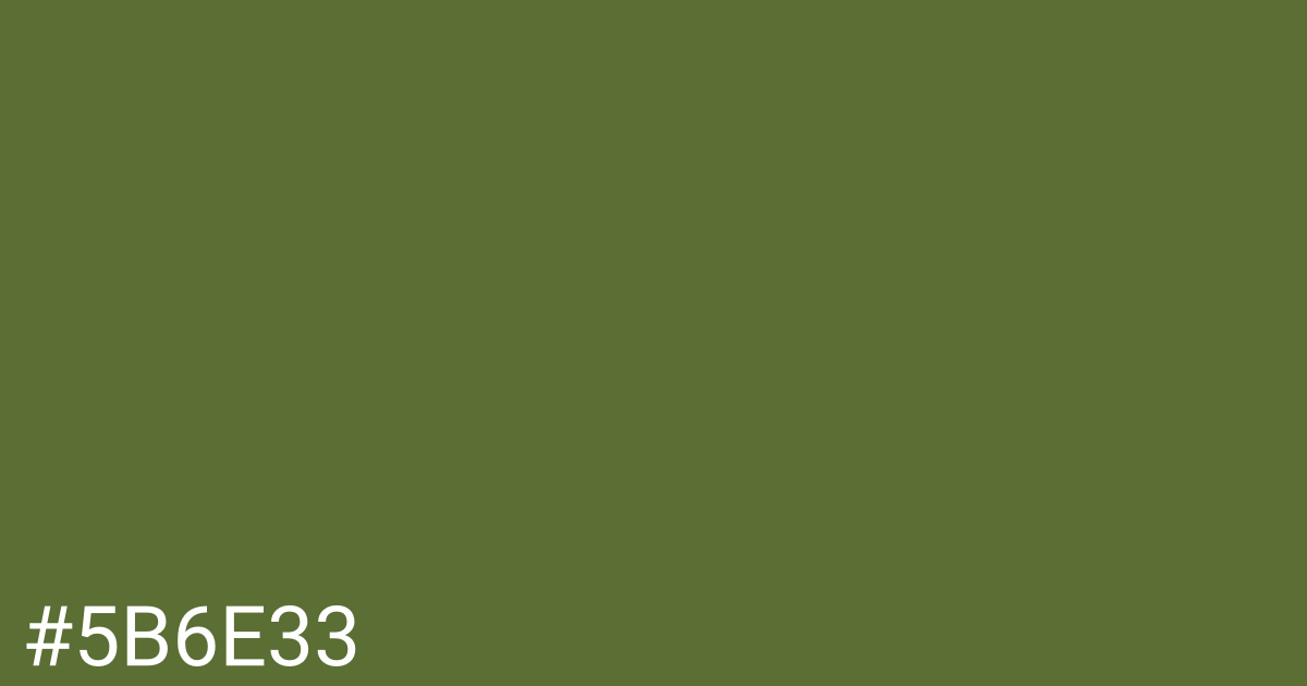 Hex color #5b6e33 graphic