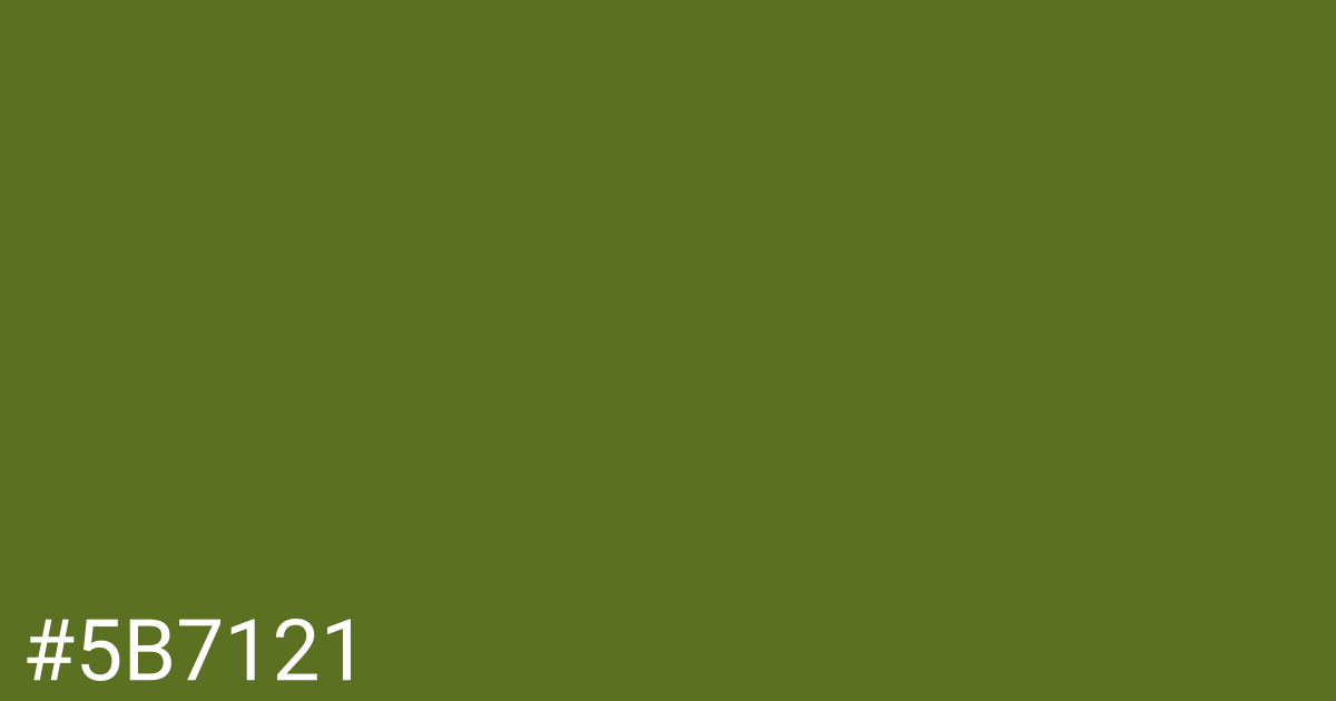 Hex color #5b7121 graphic
