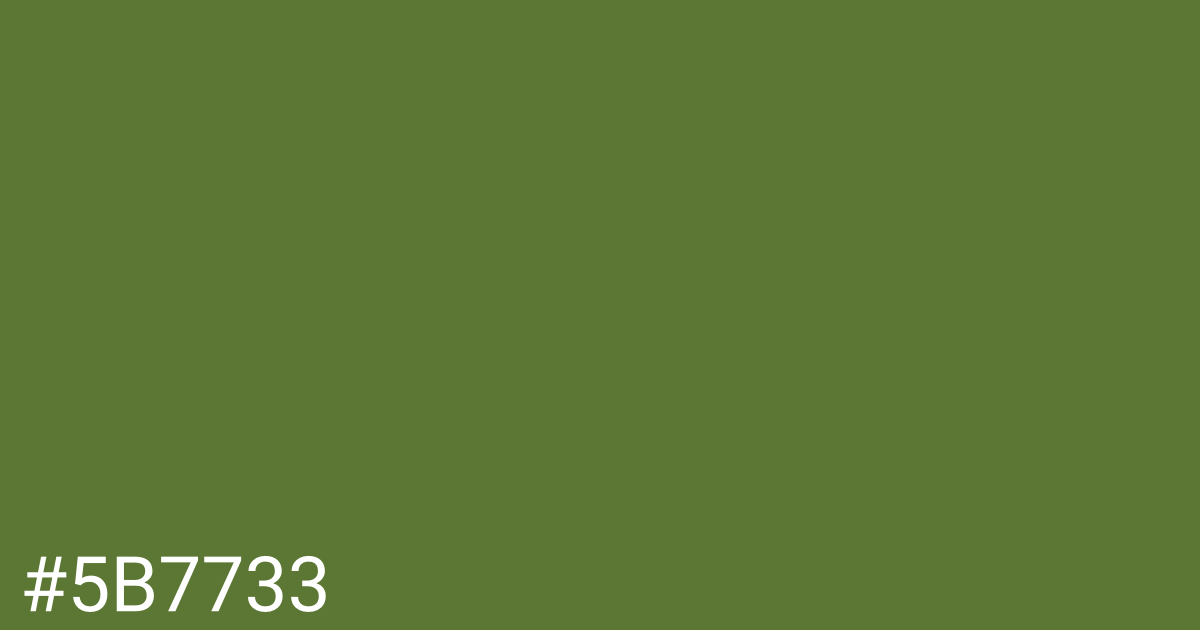 Hex color #5b7733 graphic