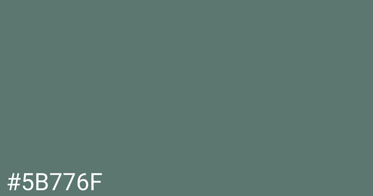 Hex color #5b776f graphic