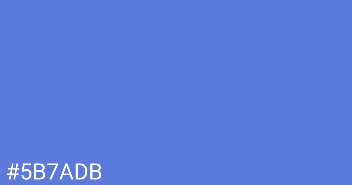 Hex color #5b7adb graphic