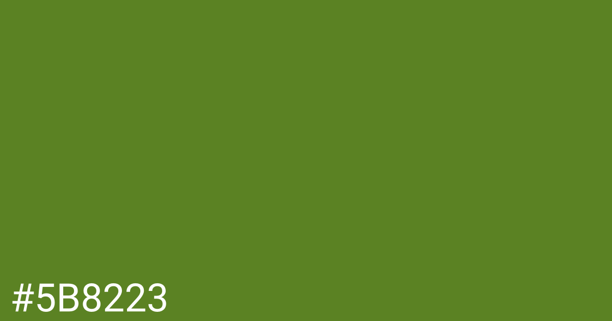 Hex color #5b8223 graphic