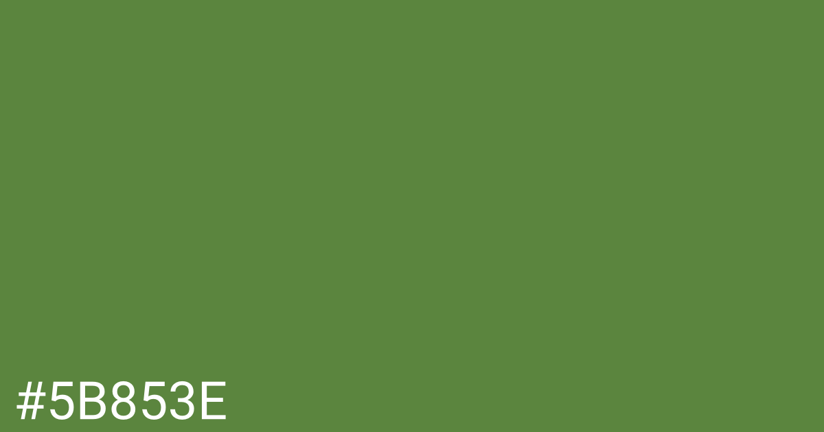 Hex color #5b853e graphic