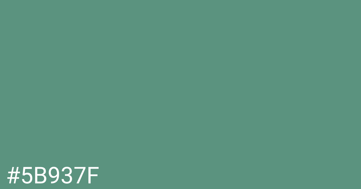 Hex color #5b937f graphic