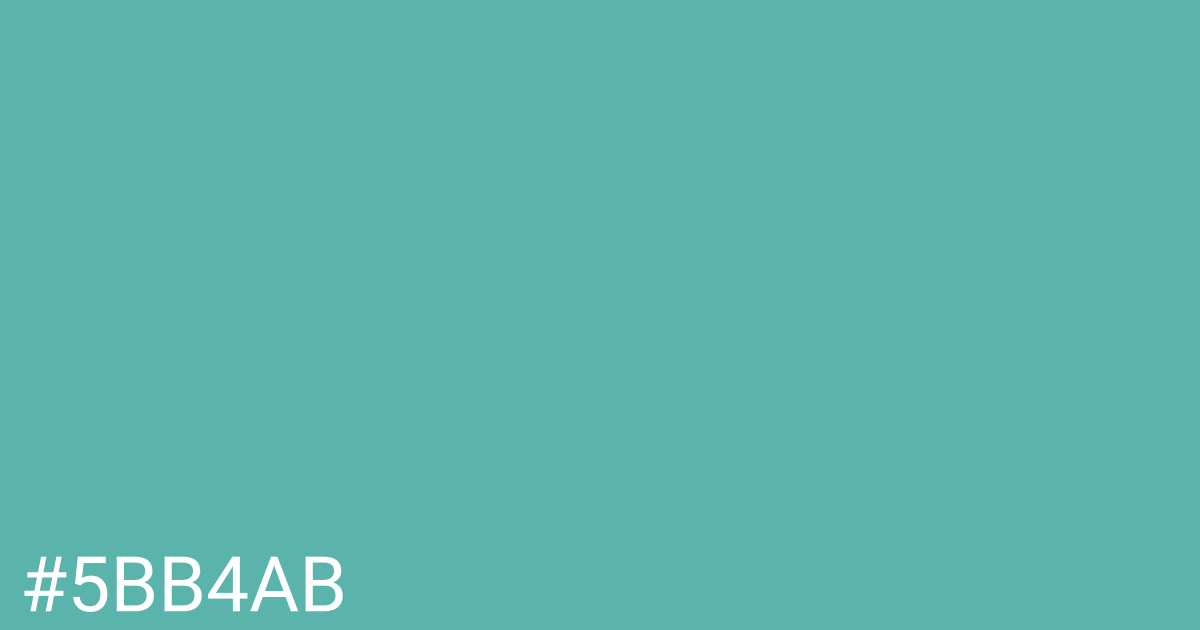 Hex color #5bb4ab graphic