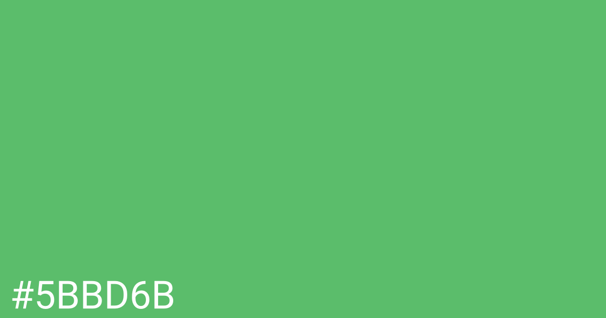 Hex color #5bbd6b graphic