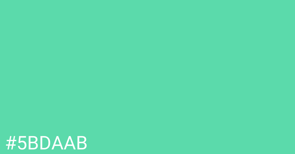 Hex color #5bdaab graphic