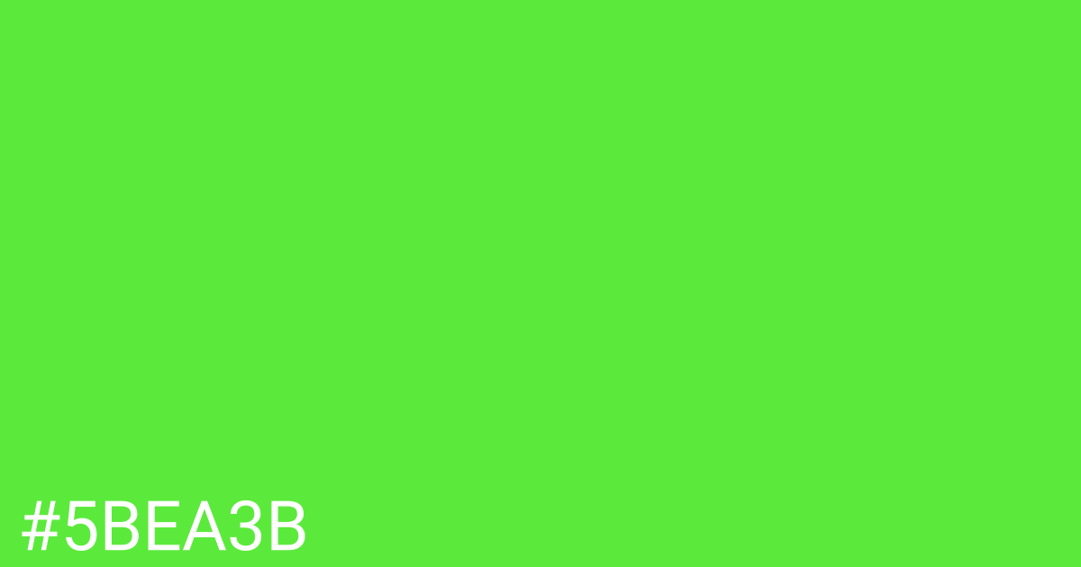 Hex color #5bea3b graphic