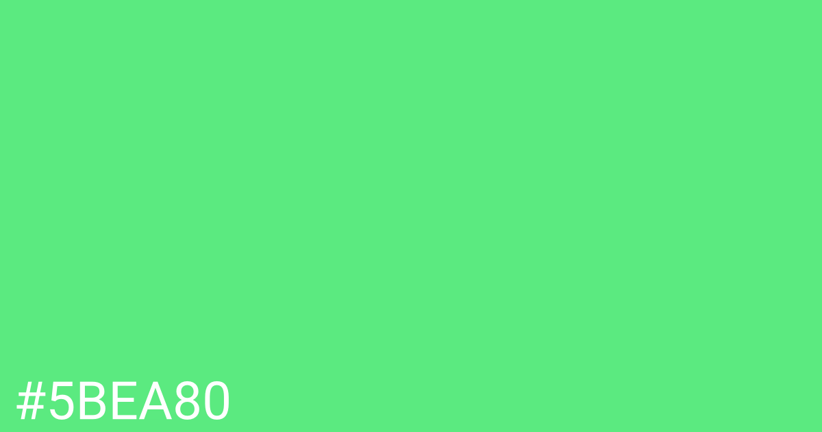 Hex color #5bea80 graphic
