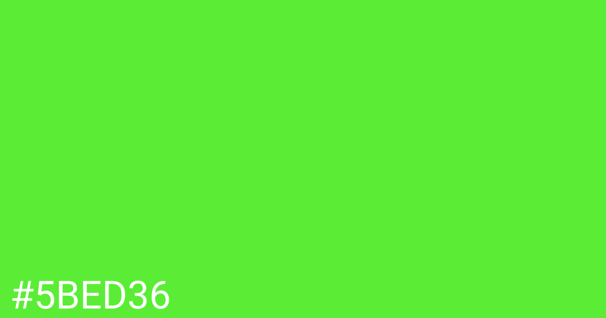 Hex color #5bed36 graphic