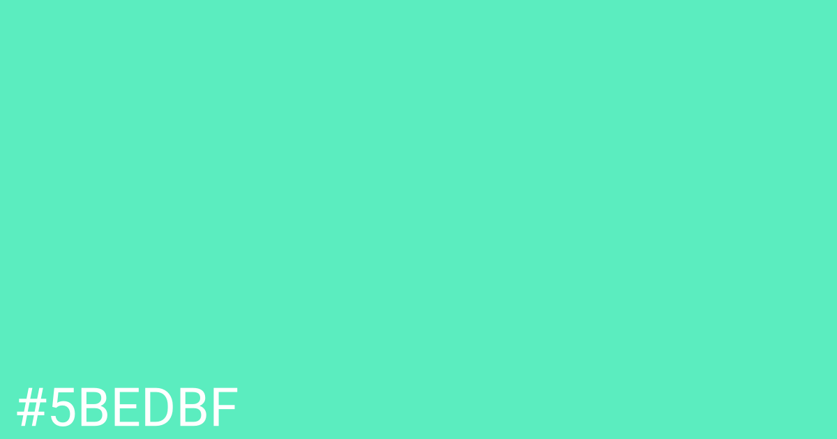 Hex color #5bedbf graphic