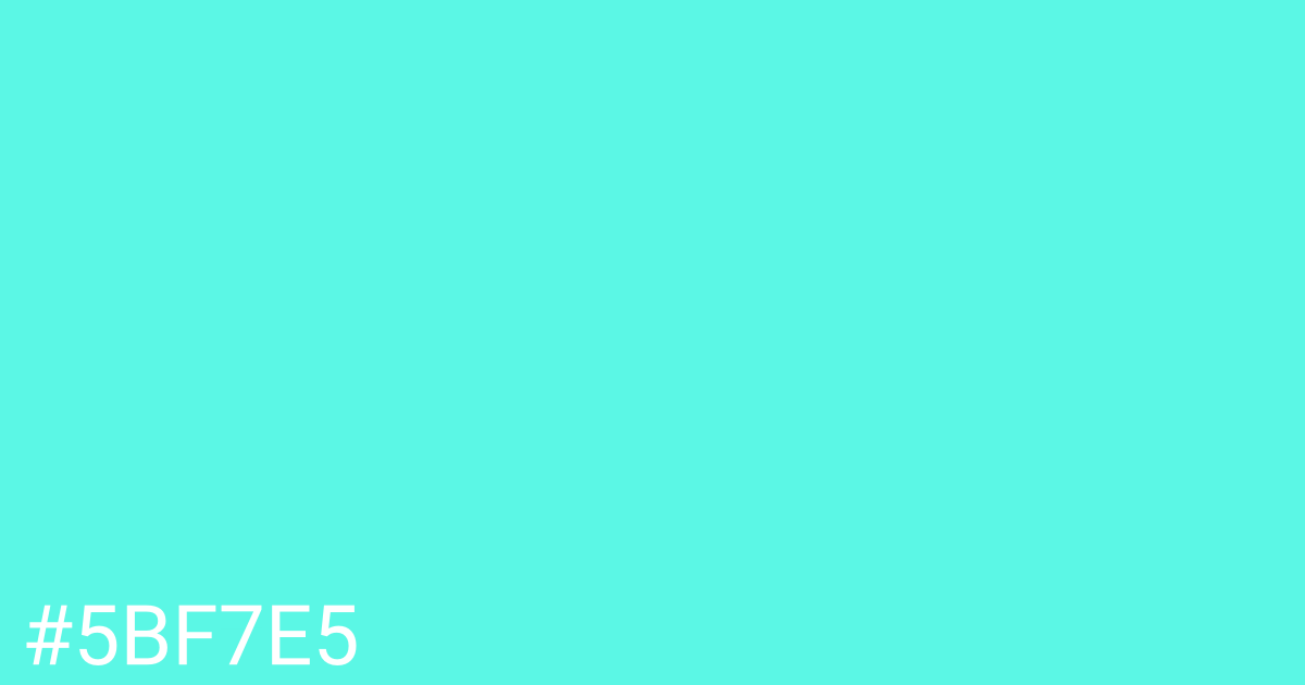 Hex color #5bf7e5 graphic