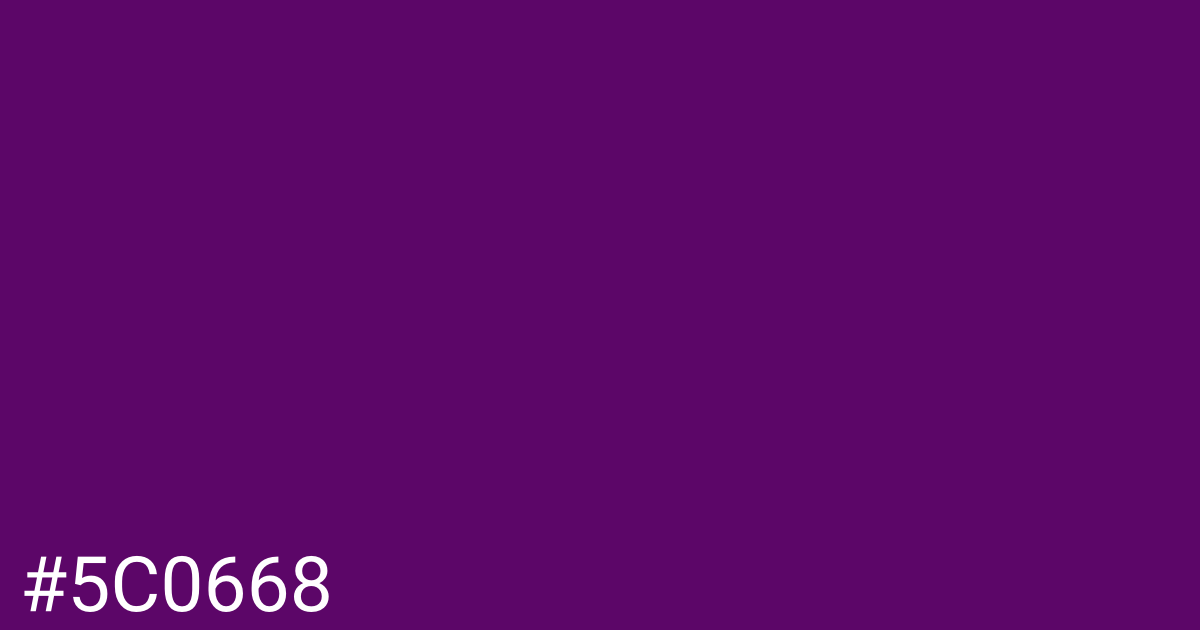 Hex color #5c0668 graphic