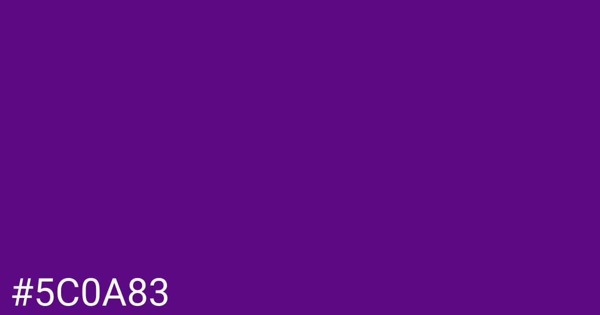 Hex color #5c0a83 graphic