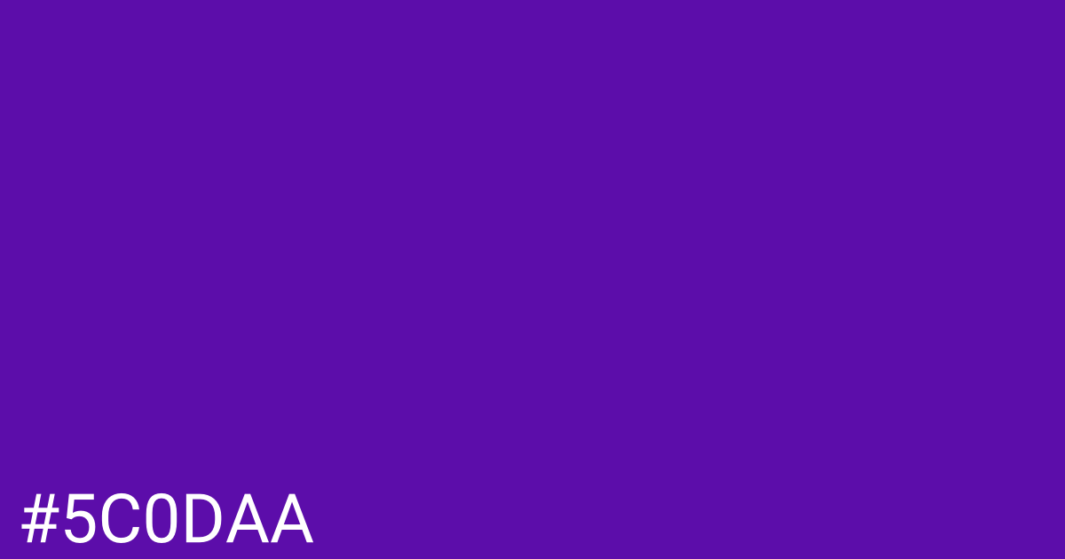 Hex color #5c0daa graphic