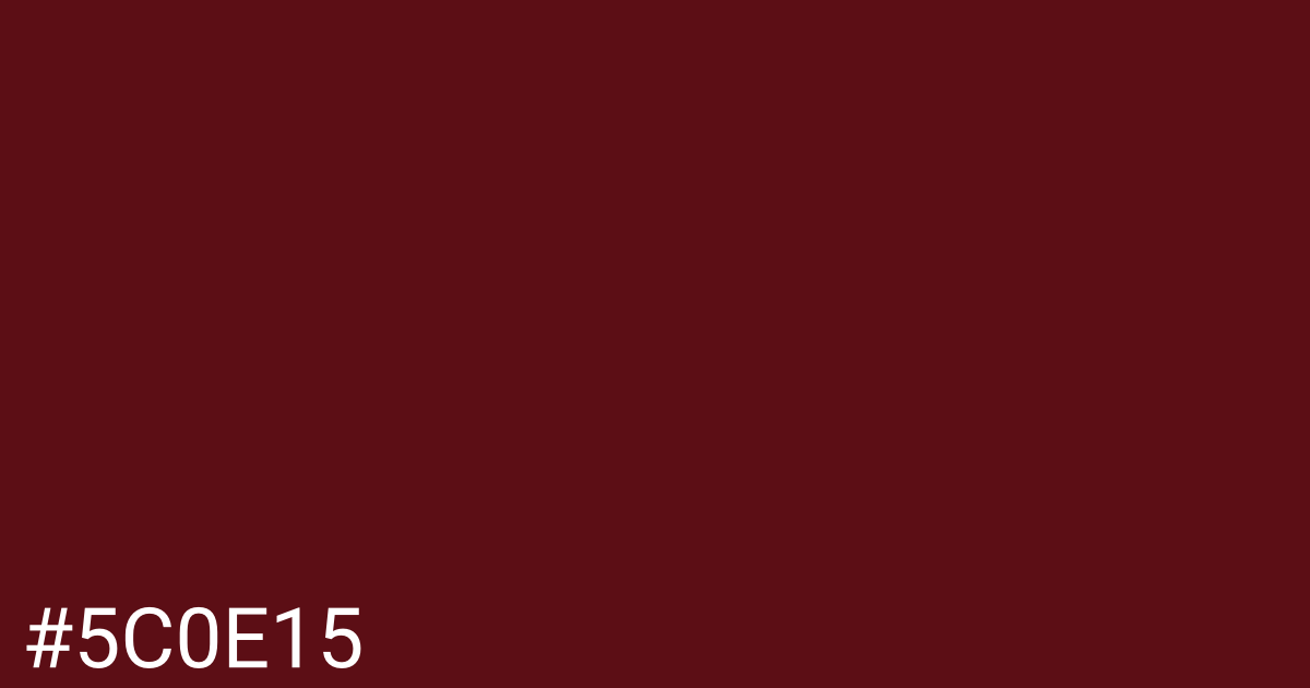 Hex color #5c0e15 graphic