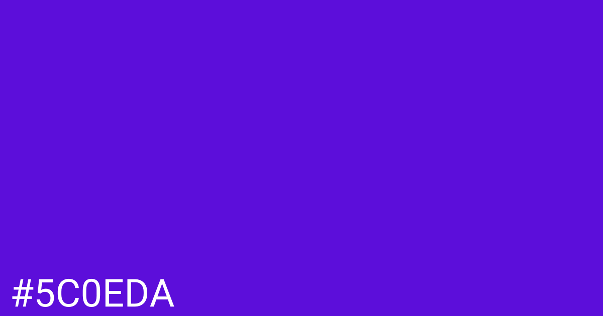 Hex color #5c0eda graphic