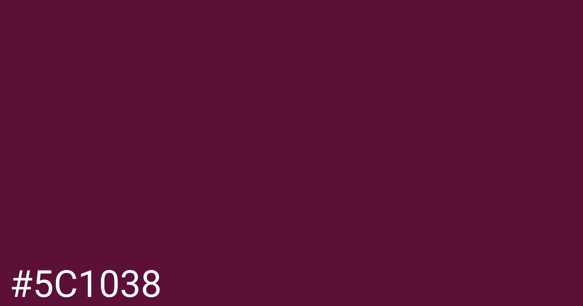 Hex color #5c1038 graphic