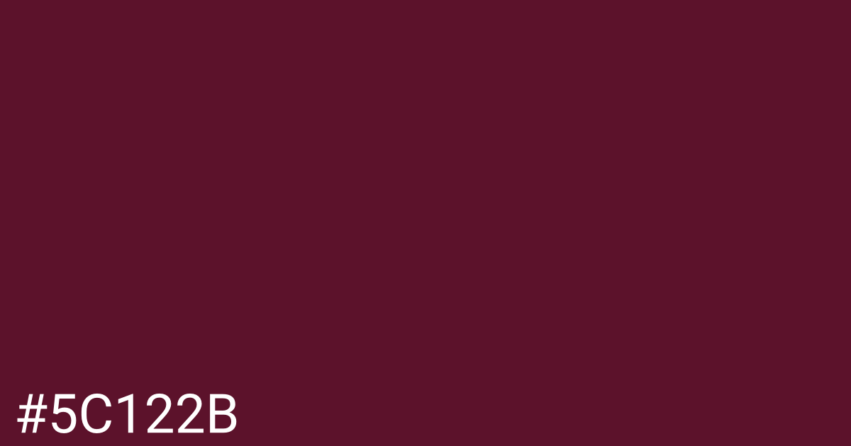 Hex color #5c122b graphic