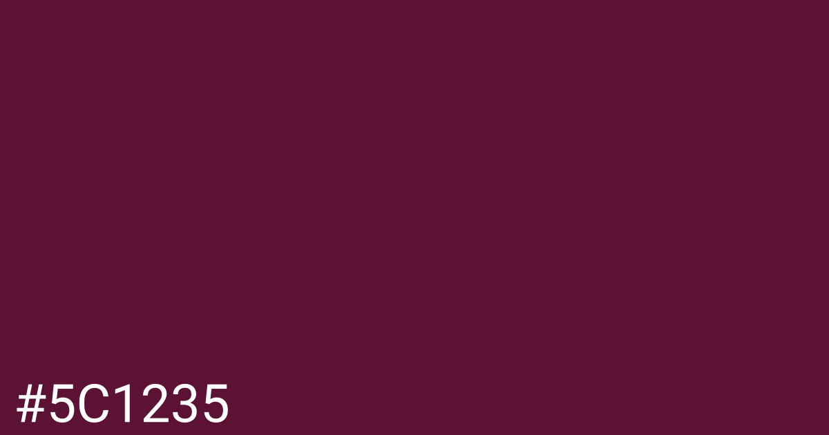 Hex color #5c1235 graphic