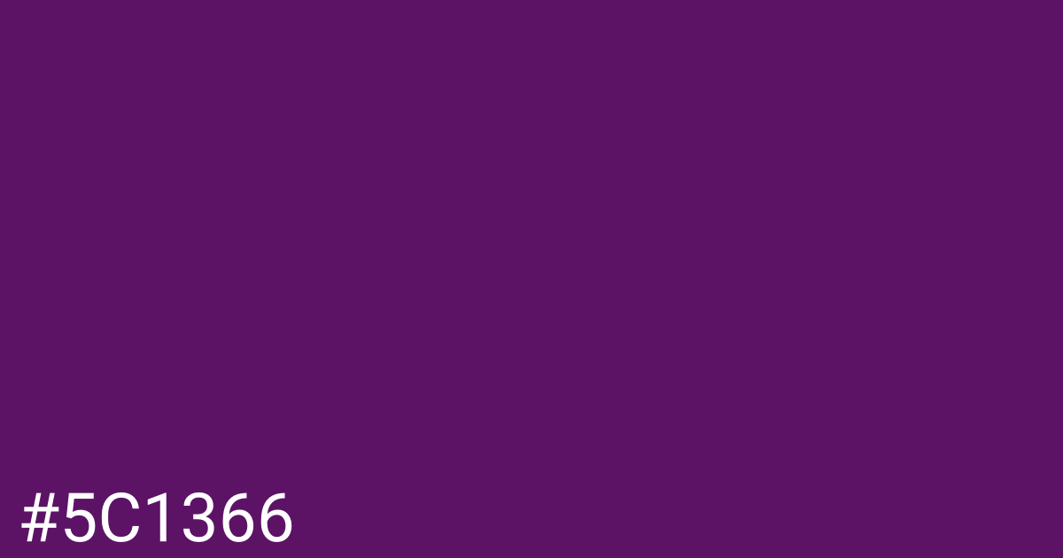 Hex color #5c1366 graphic