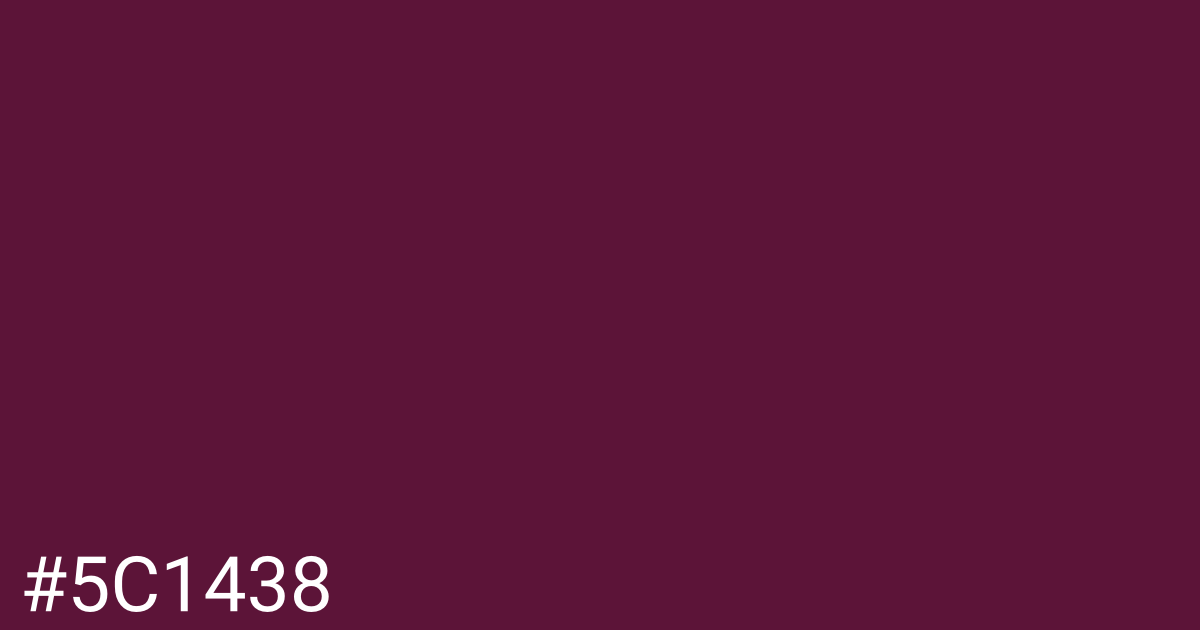 Hex color #5c1438 graphic