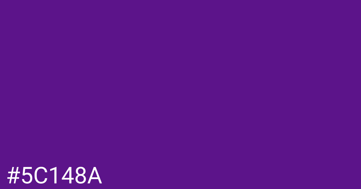 Hex color #5c148a graphic