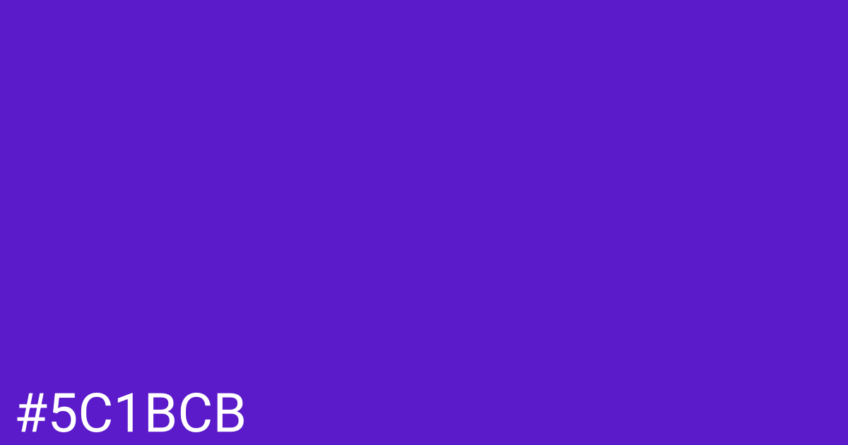 Hex color #5c1bcb graphic