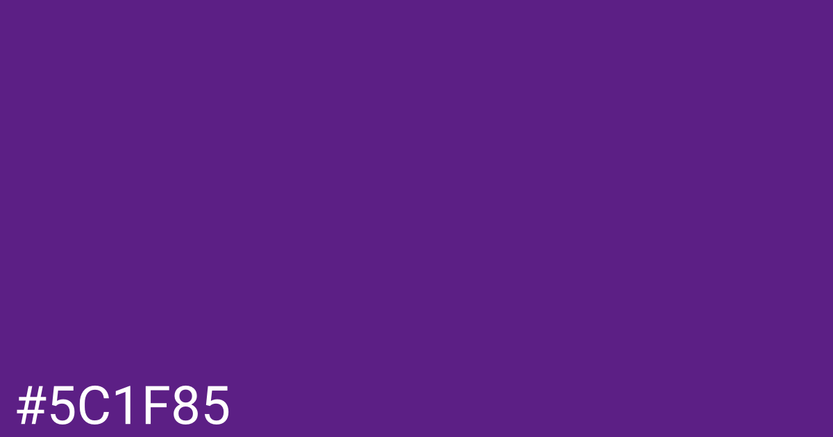 Hex color #5c1f85 graphic