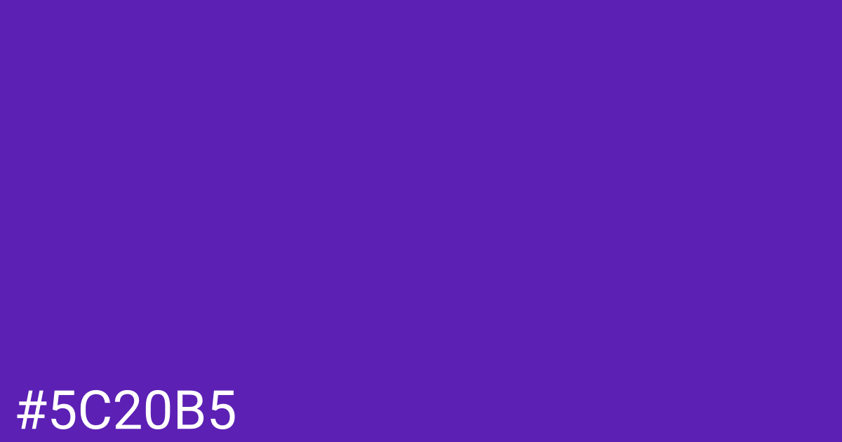 Hex color #5c20b5 graphic