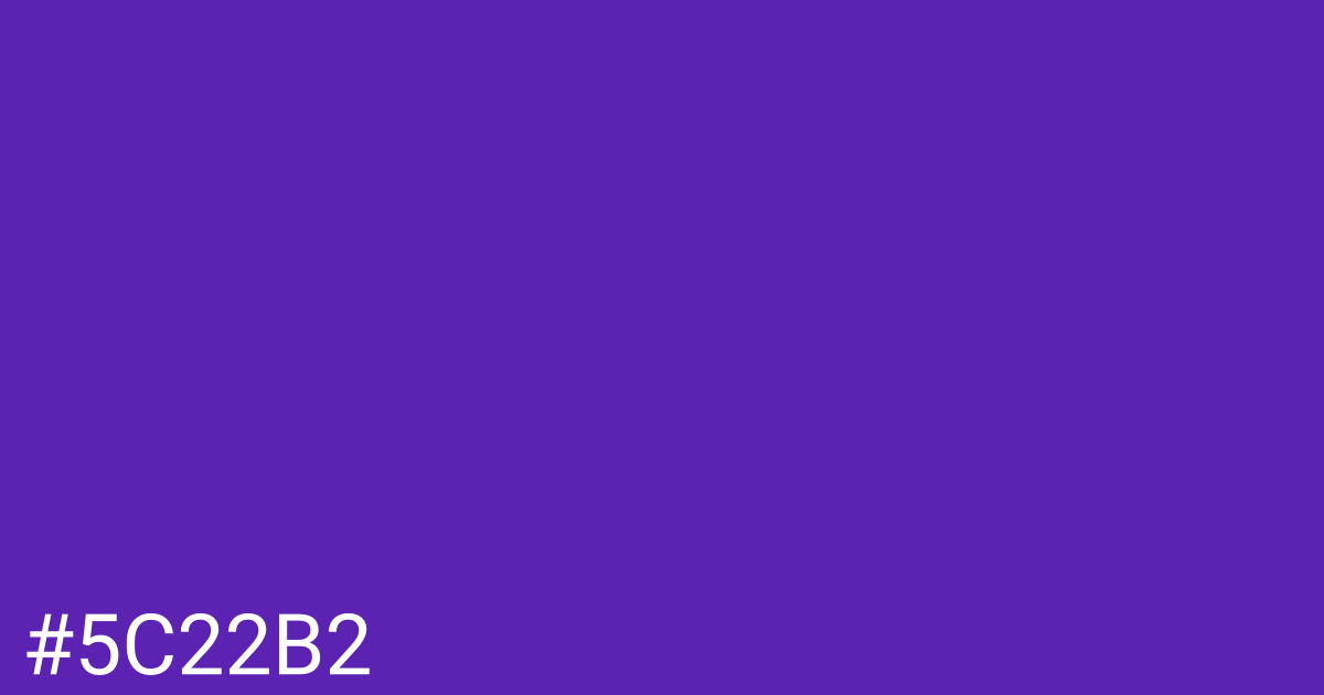 Hex color #5c22b2 graphic