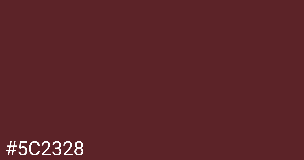 Hex color #5c2328 graphic