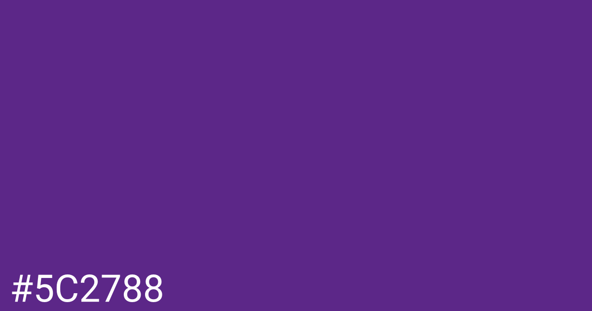 Hex color #5c2788 graphic