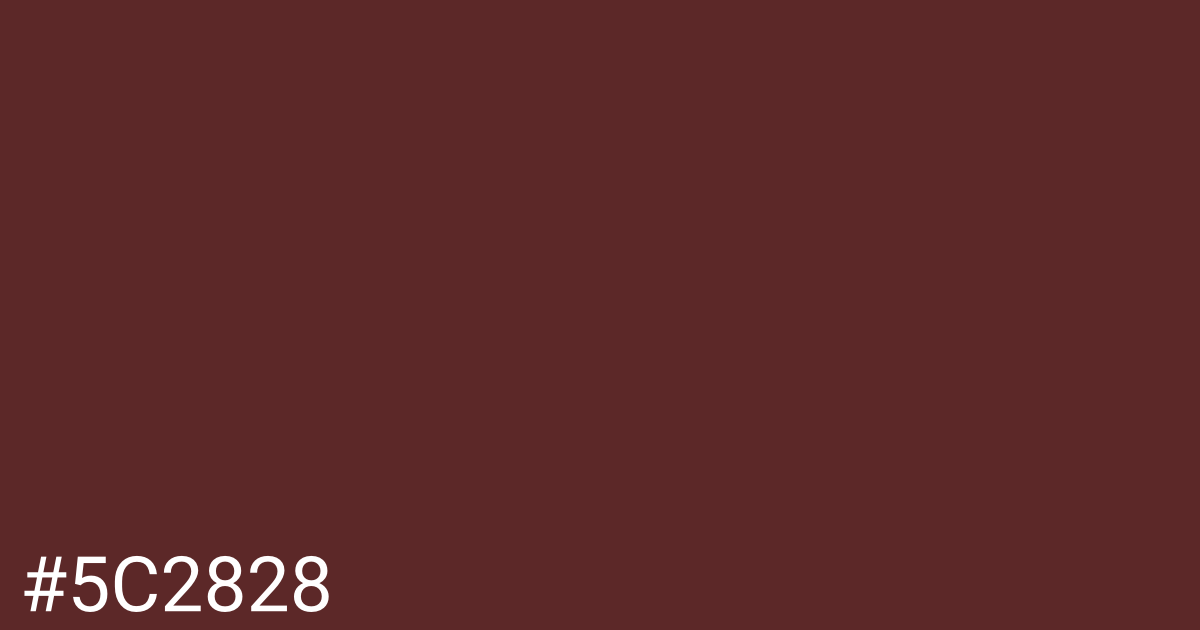 Hex color #5c2828 graphic