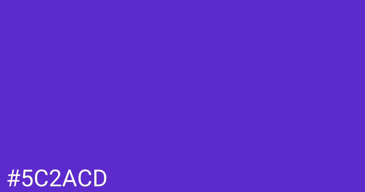 Hex color #5c2acd graphic