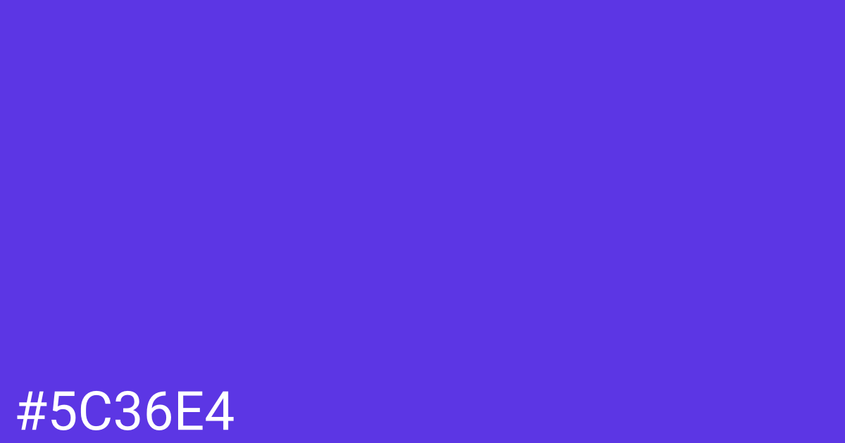 Hex color #5c36e4 graphic