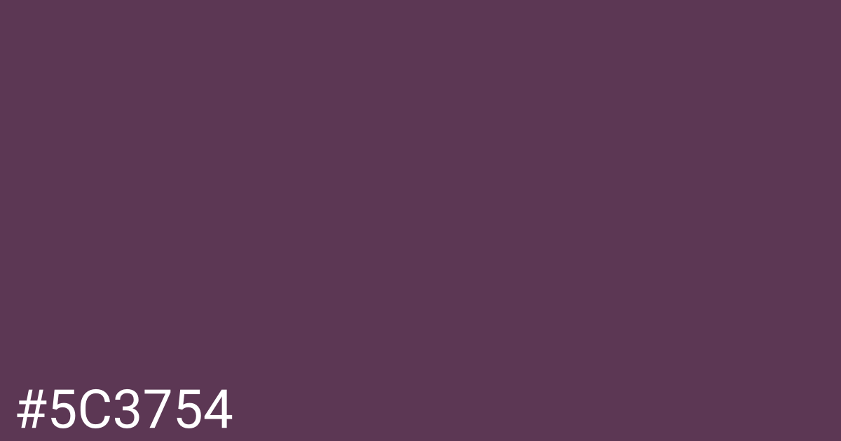 Hex color #5c3754 graphic