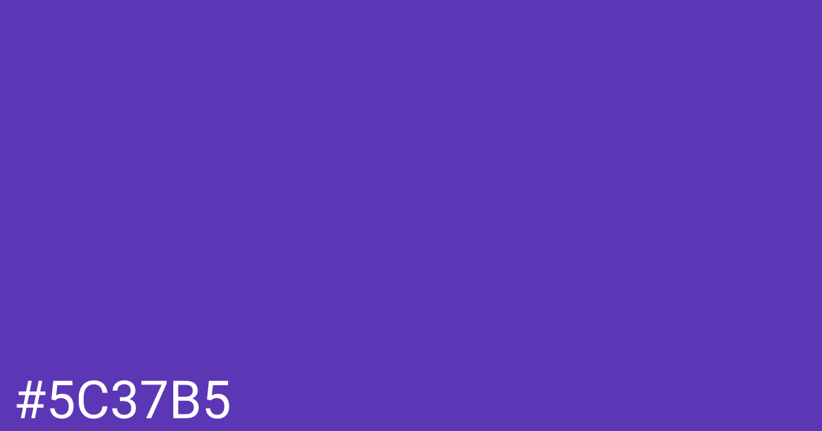 Hex color #5c37b5 graphic