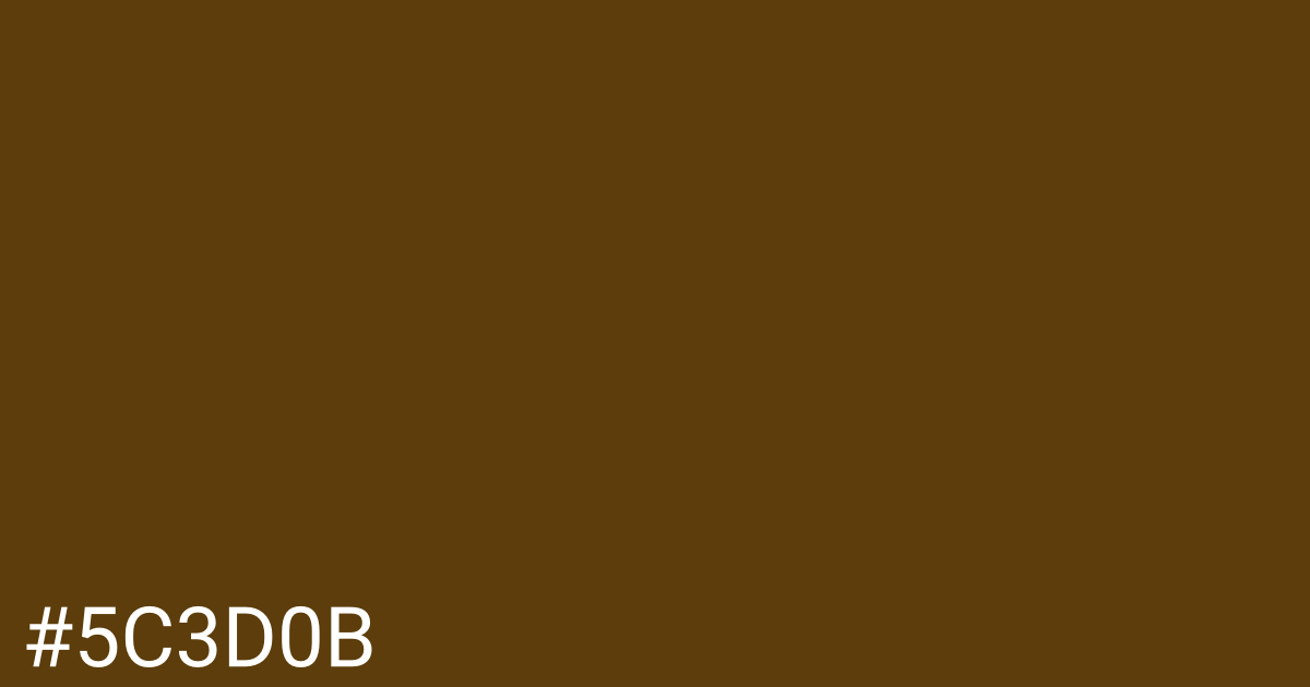 Hex color #5c3d0b graphic