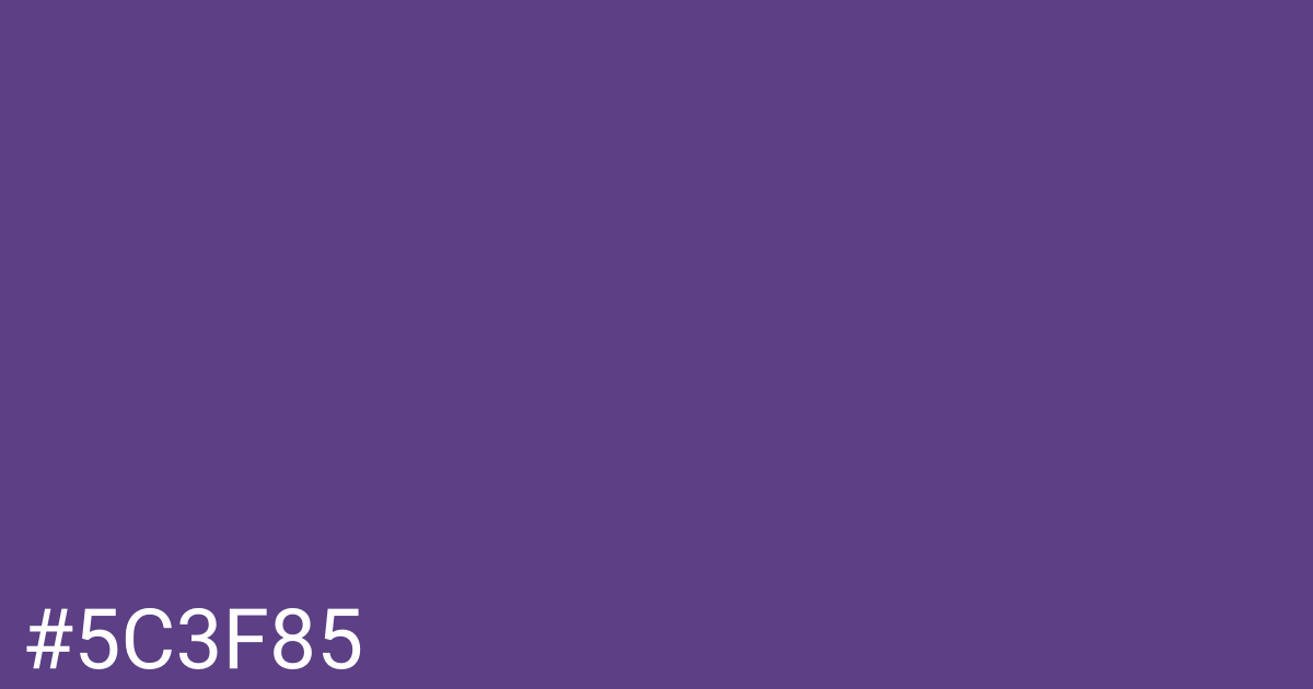 Hex color #5c3f85 graphic