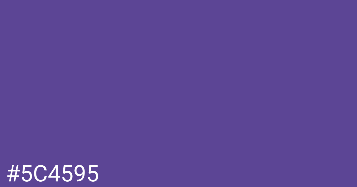 Hex color #5c4595 graphic