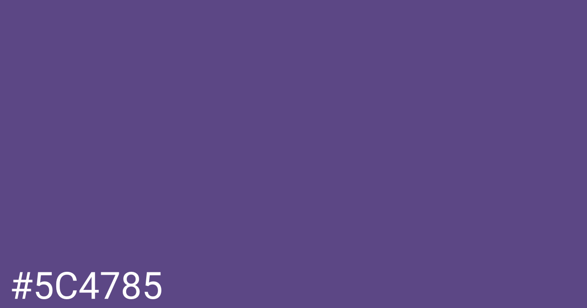 Hex color #5c4785 graphic