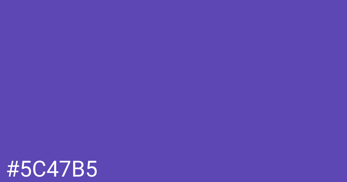 Hex color #5c47b5 graphic