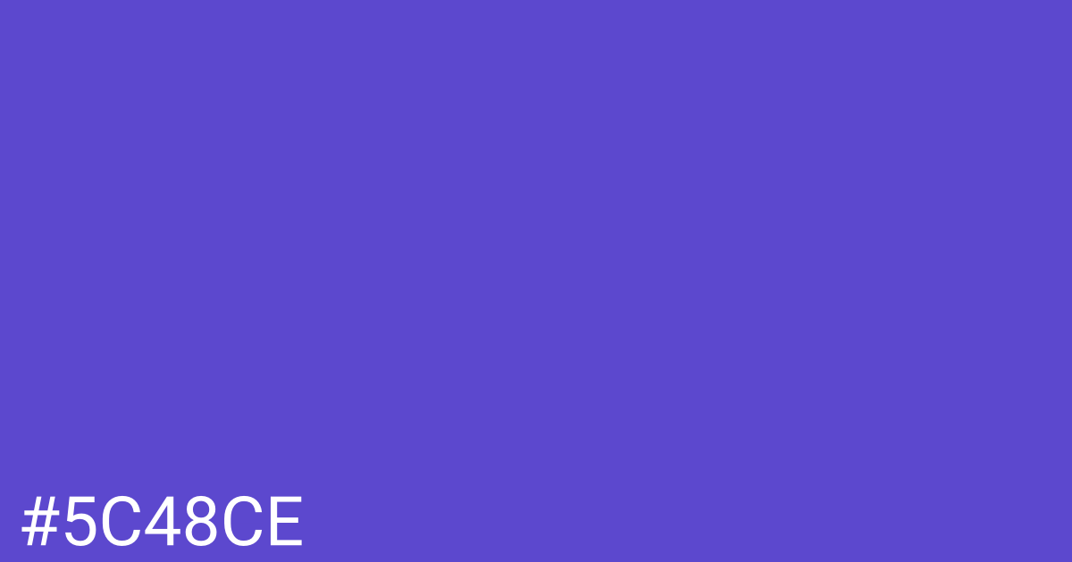 Hex color #5c48ce graphic