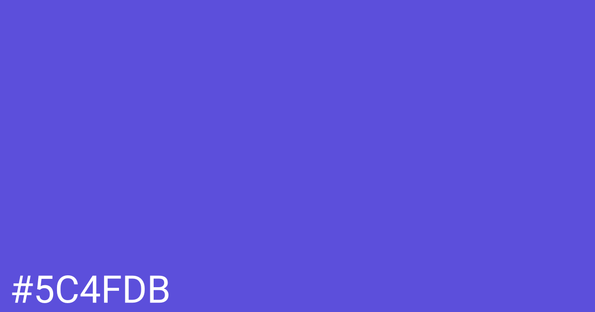 Hex color #5c4fdb graphic