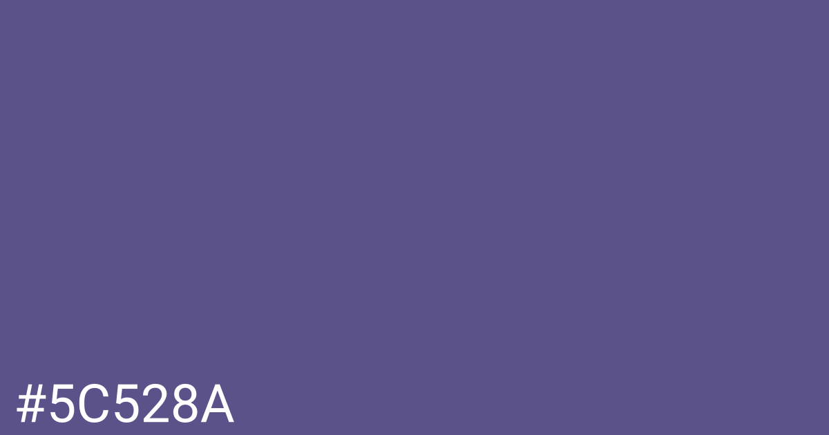 Hex color #5c528a graphic