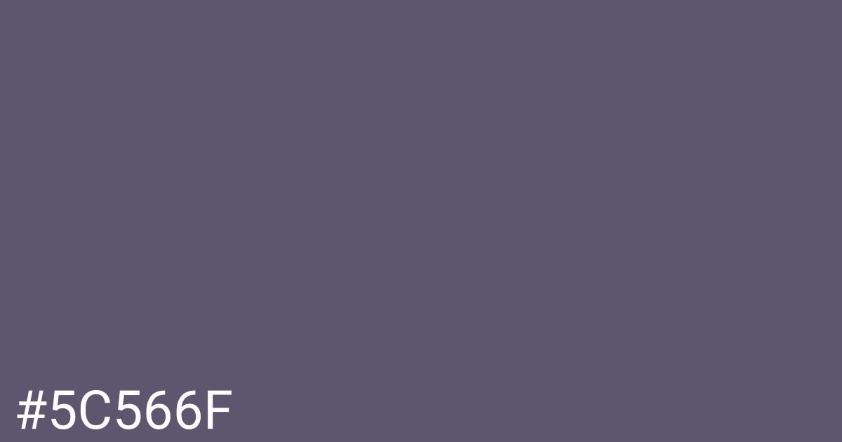 Hex color #5c566f graphic