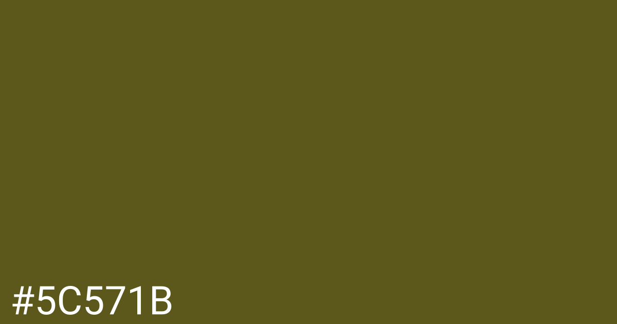 Hex color #5c571b graphic