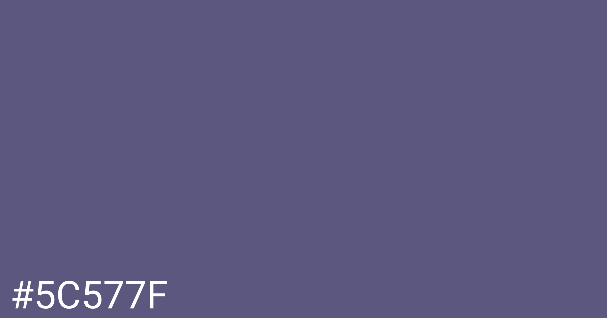 Hex color #5c577f graphic